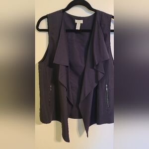 Chico's drape front vest, size 1